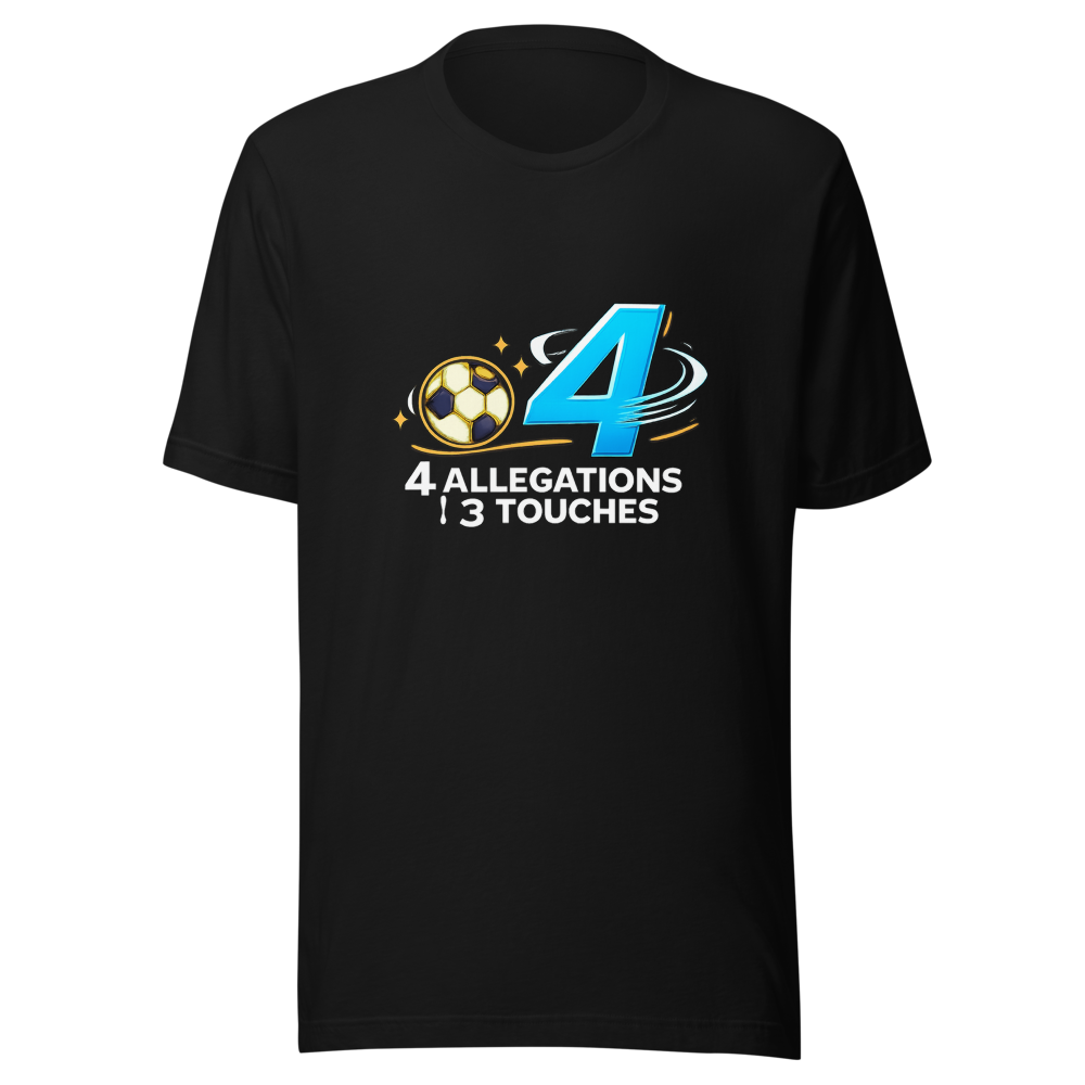 Ronaldo 4 Allegations vs 3 Touches Tee - Image 2