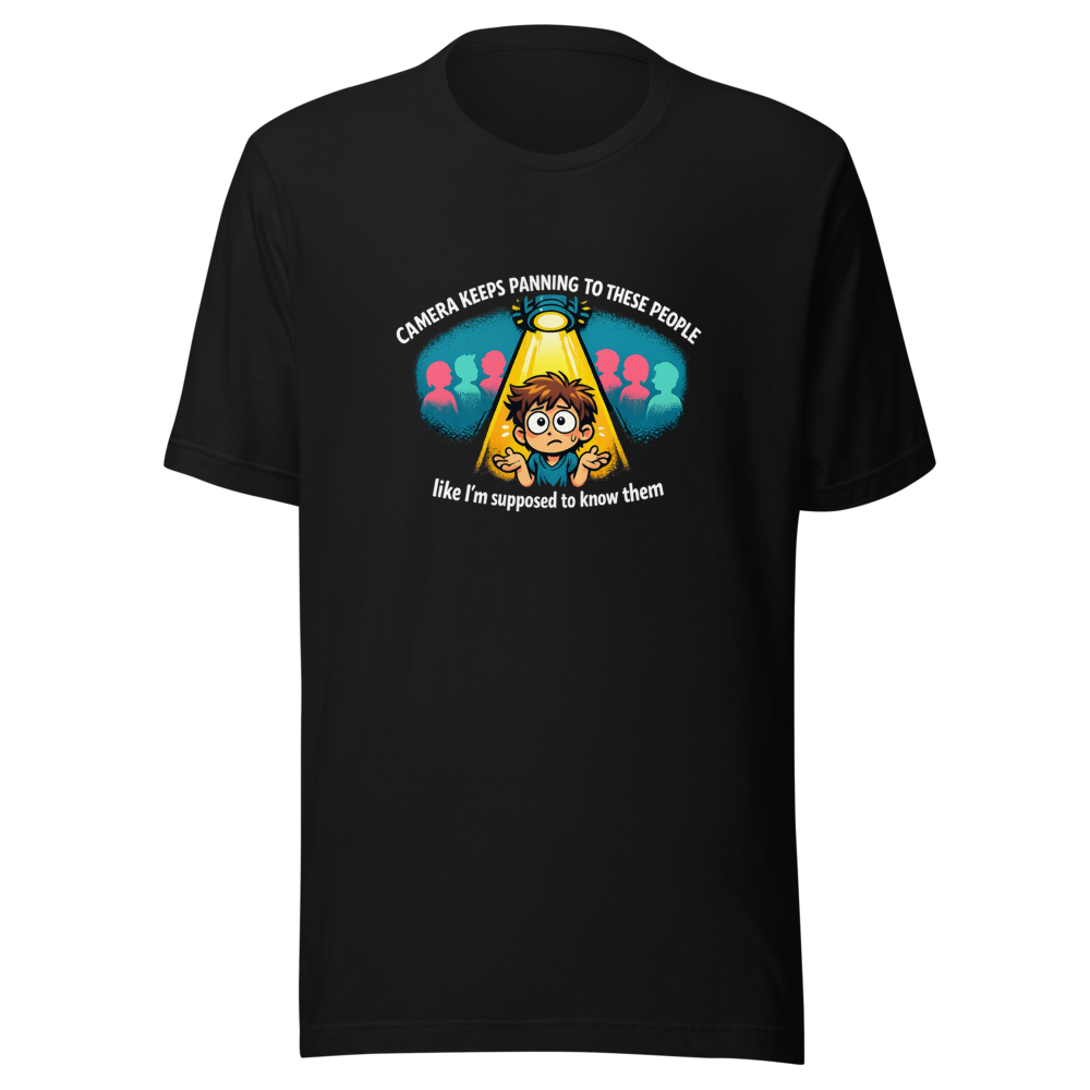 Camera Panning People Meme T-Shirt - Image 2