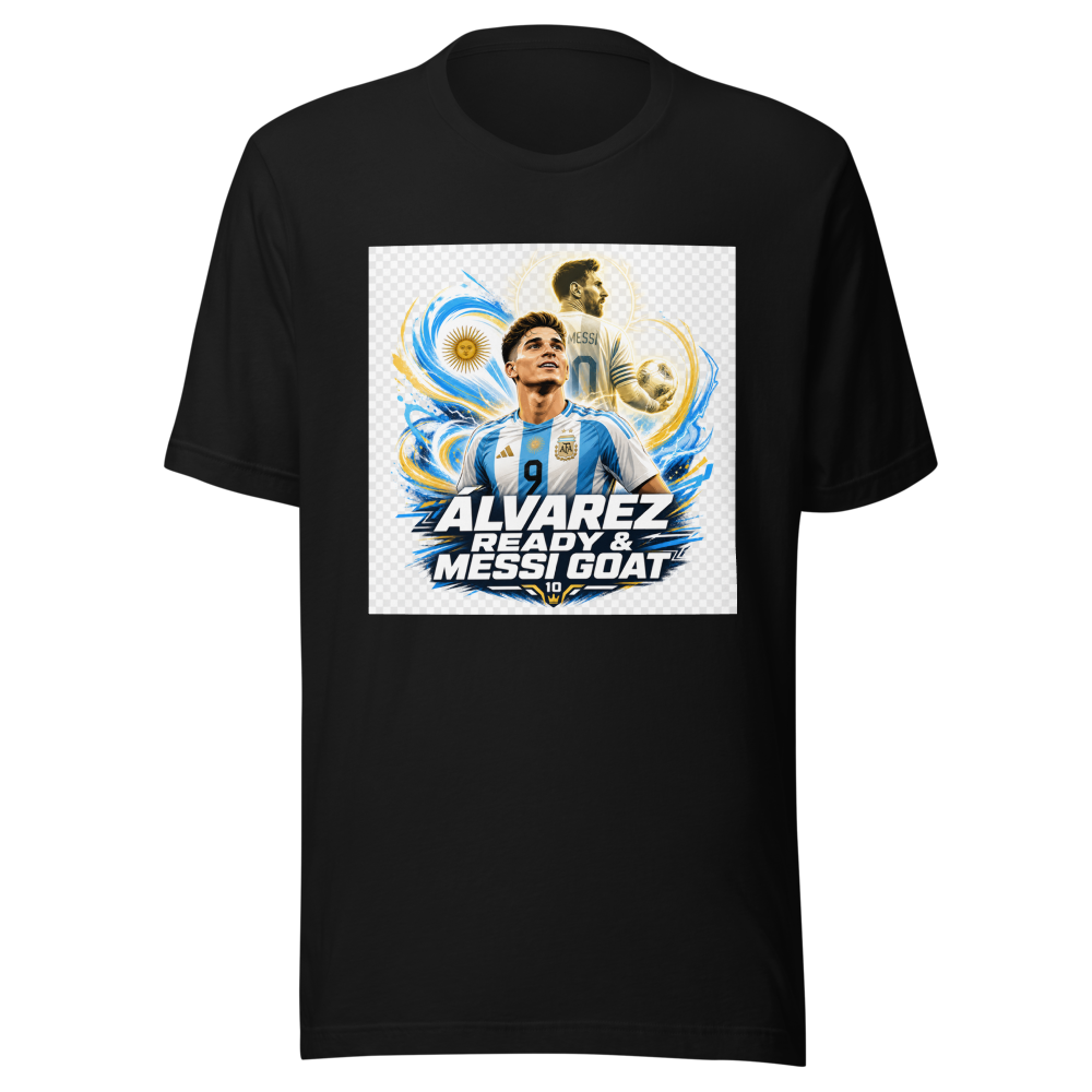Julián Álvarez Ready & Messi GOAT Tee - Image 2