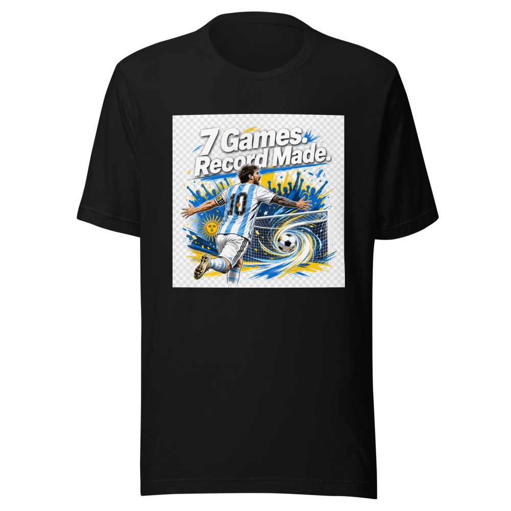 Messi's 7-Game World Cup Scoring Streak Record Tee - Image 2