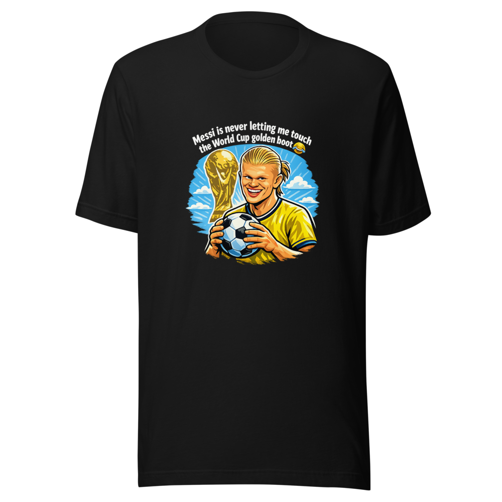 Haaland's Golden Boot Joke Tee - Image 2