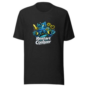 Level Up: Restart & Conquer Video Game Tee