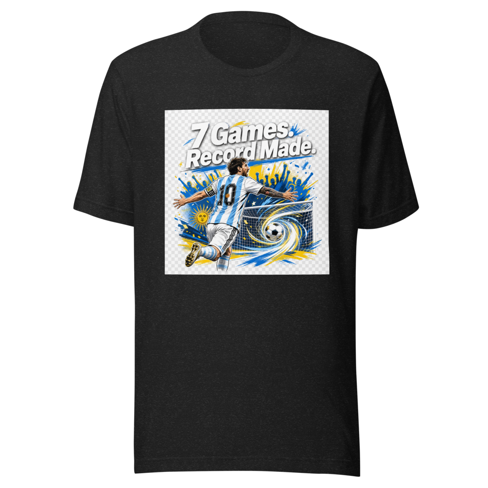 Messi's 7-Game World Cup Scoring Streak Record Tee