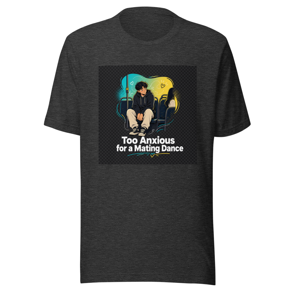 Anxious Gay Man Mating Dance Bus T-Shirt - Image 9