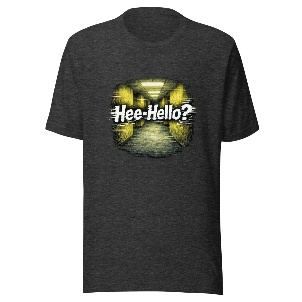 Backrooms Hee-Hello? Glitch T-Shirt - Image 9
