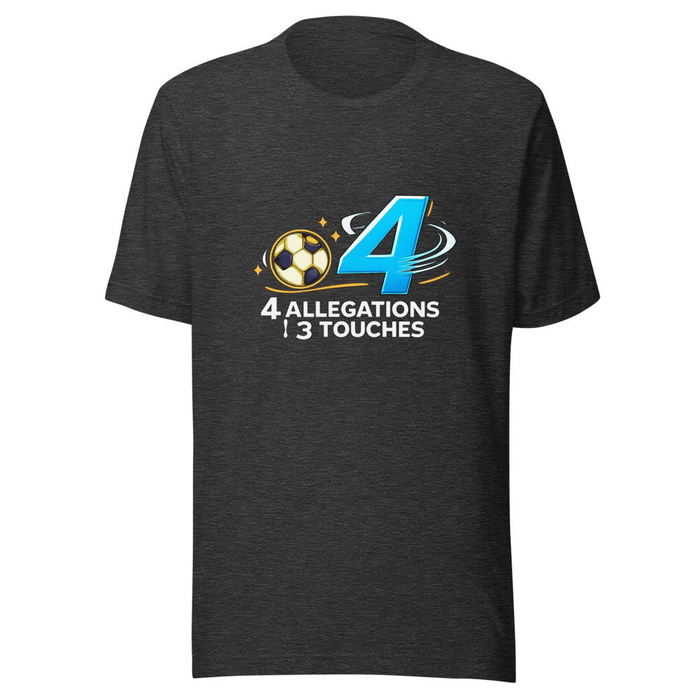 Ronaldo 4 Allegations vs 3 Touches Tee - Image 9