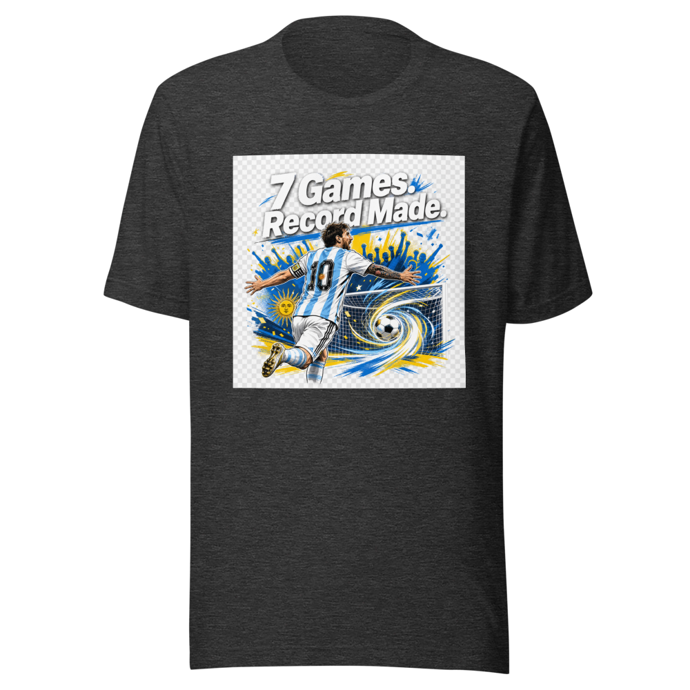 Messi's 7-Game World Cup Scoring Streak Record Tee - Image 9
