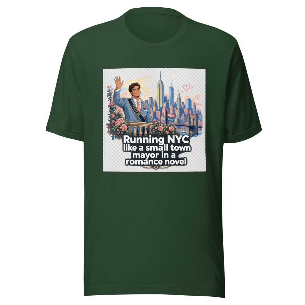 NYC Romance Novel Mayor Aesthetic T-Shirt - Image 7