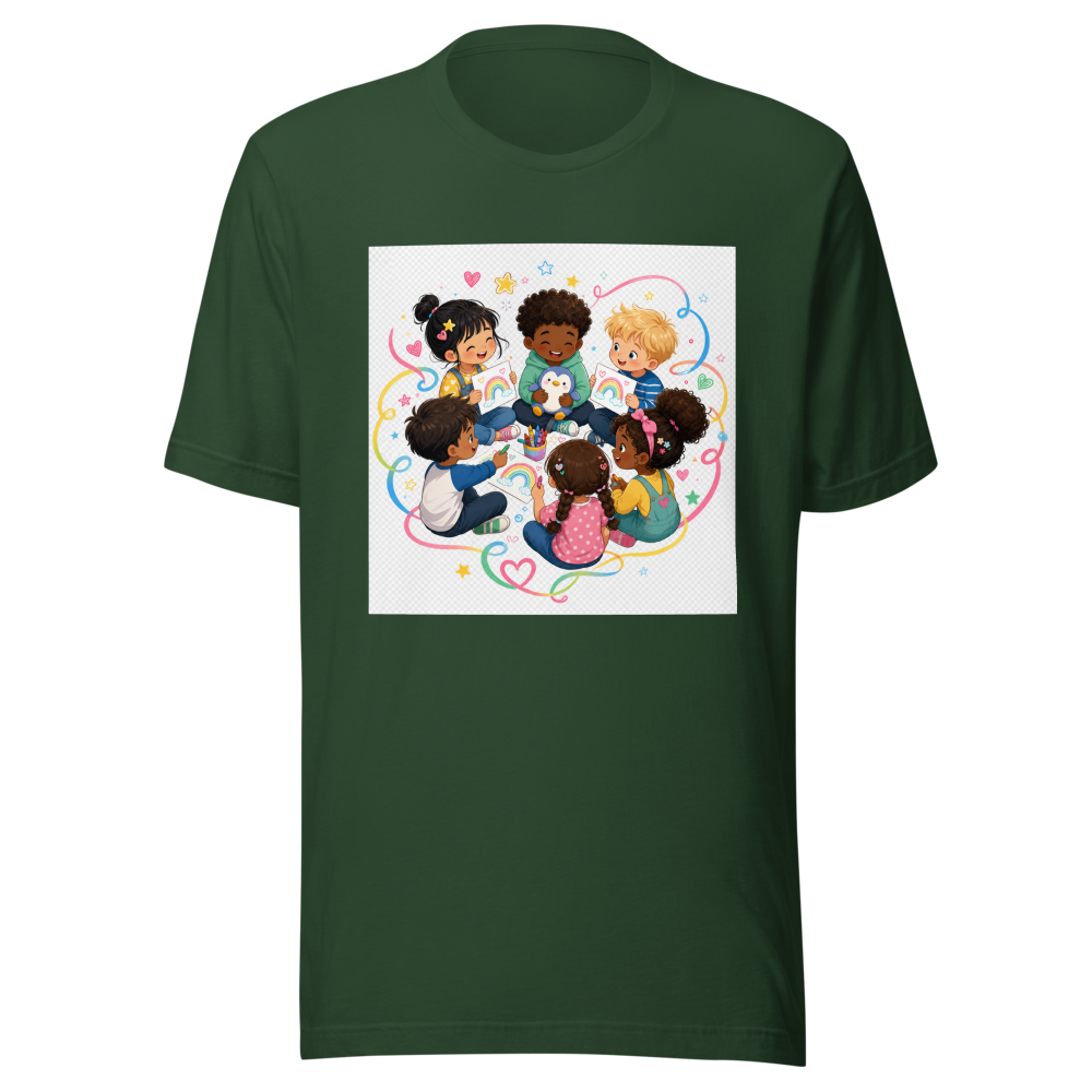 Kids Getting Along Painting Tee - Image 7