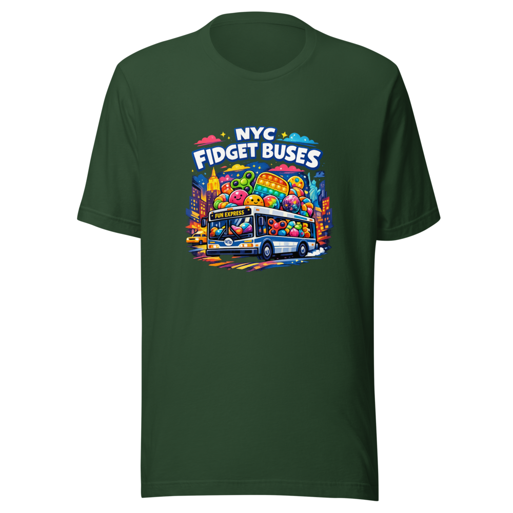 Fidget Buses NYC Viral Meme T-Shirt - Image 7