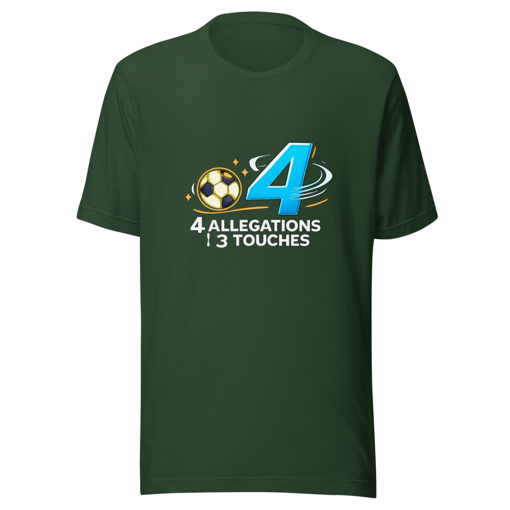 Ronaldo 4 Allegations vs 3 Touches Tee - Image 7