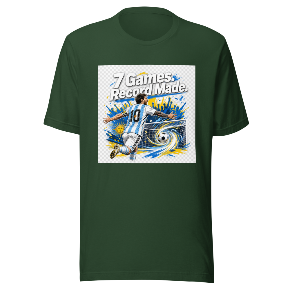 Messi's 7-Game World Cup Scoring Streak Record Tee - Image 7