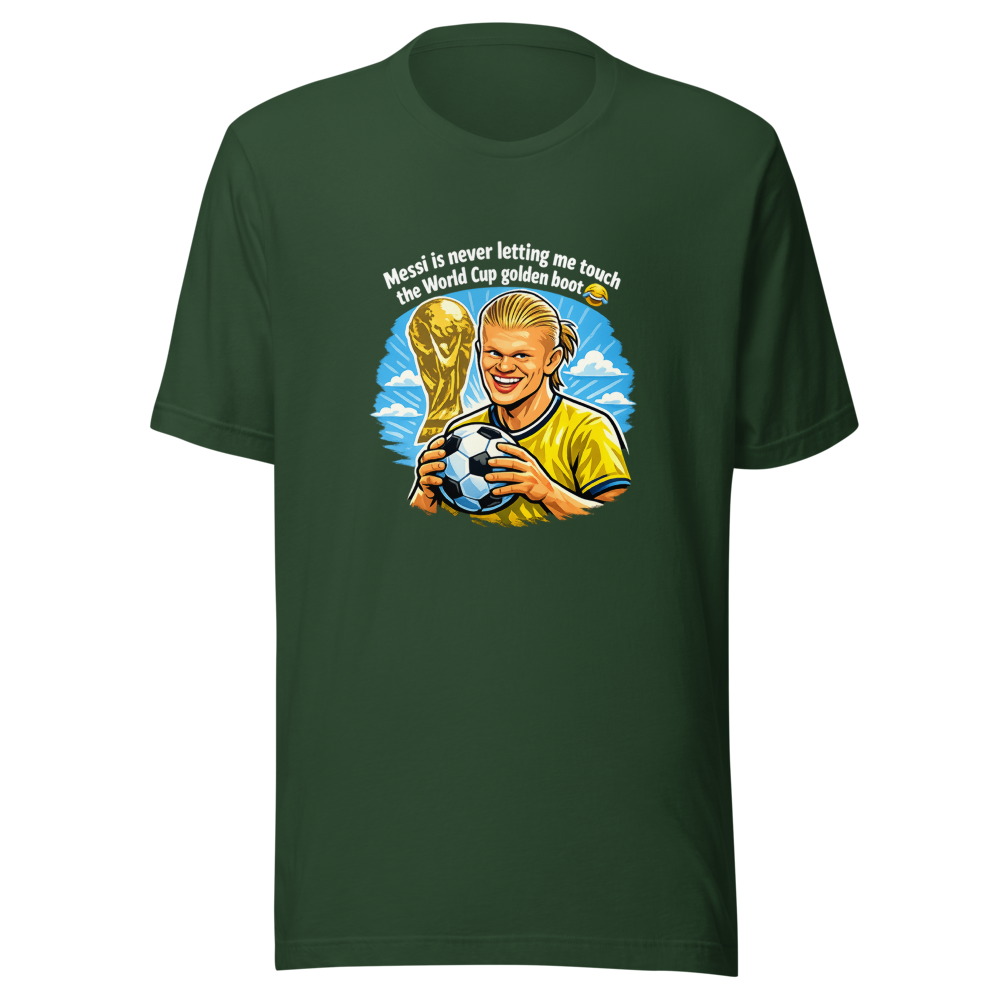 Haaland's Golden Boot Joke Tee - Image 7