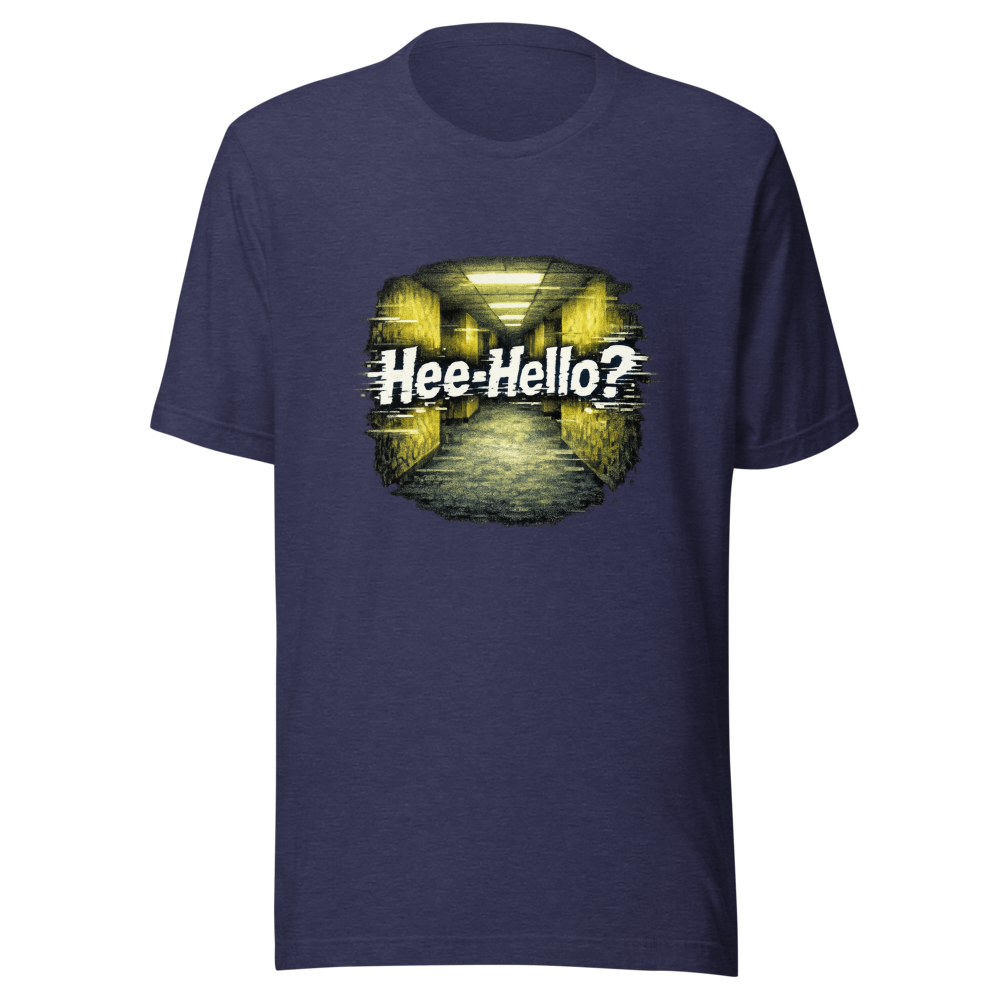 Backrooms Hee-Hello? Glitch T-Shirt - Image 5