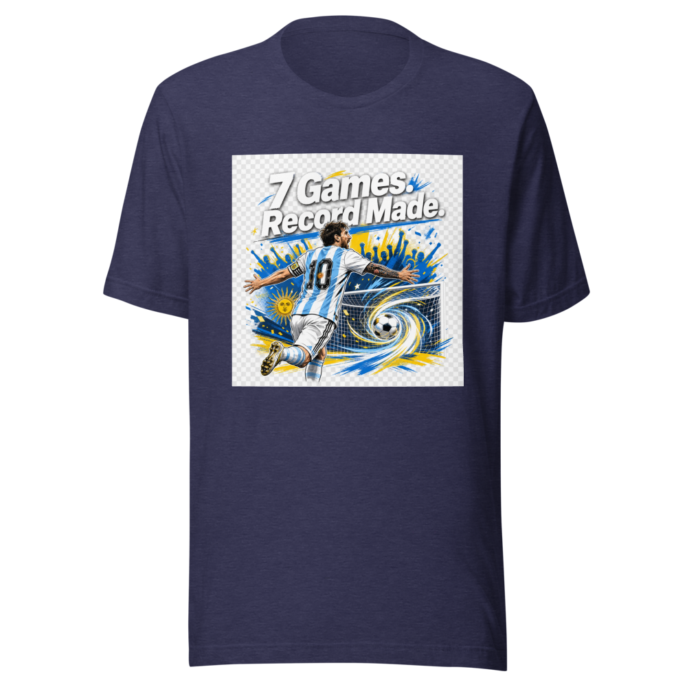 Messi's 7-Game World Cup Scoring Streak Record Tee - Image 5
