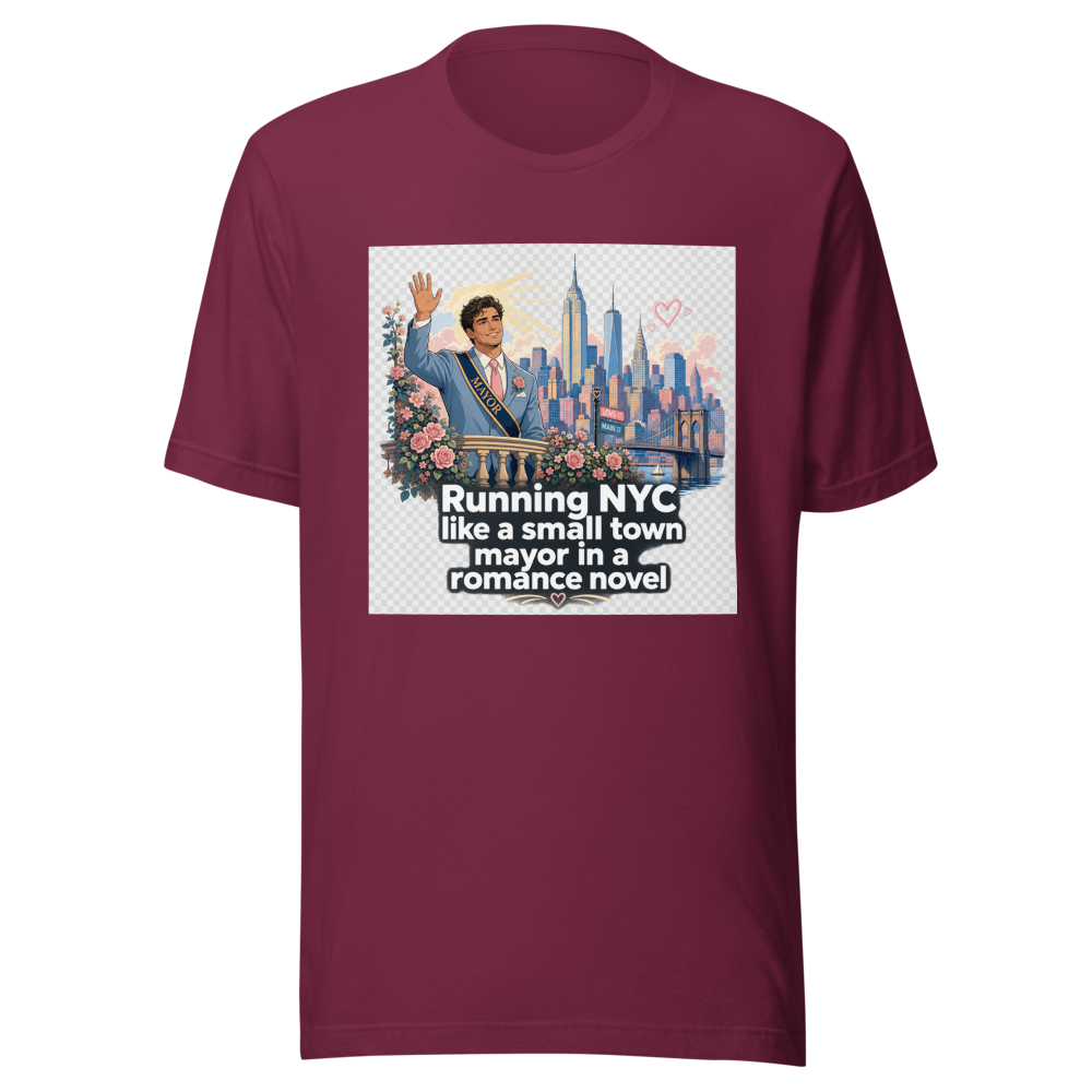 NYC Romance Novel Mayor Aesthetic T-Shirt - Image 6