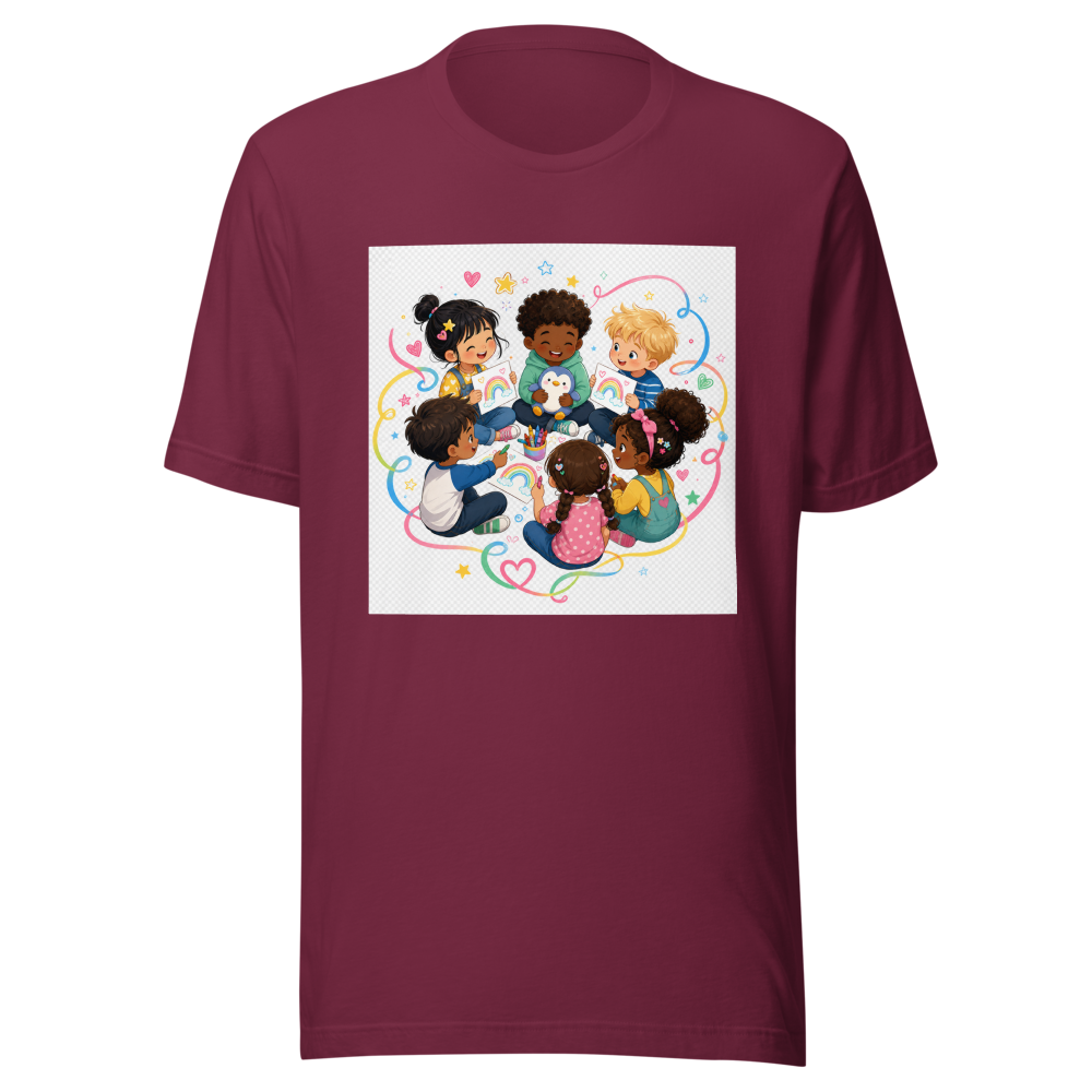 Kids Getting Along Painting Tee - Image 6
