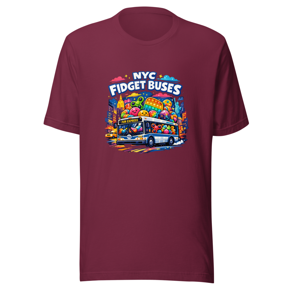 Fidget Buses NYC Viral Meme T-Shirt - Image 6