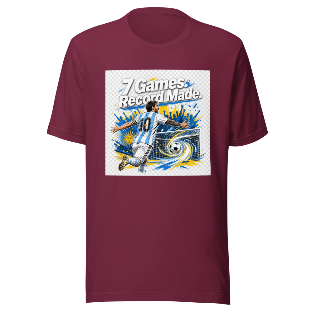 Messi's 7-Game World Cup Scoring Streak Record Tee - Image 6