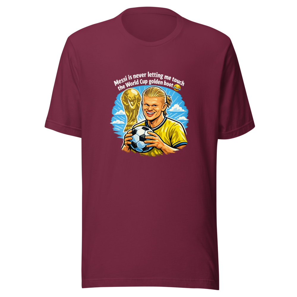Haaland's Golden Boot Joke Tee - Image 6
