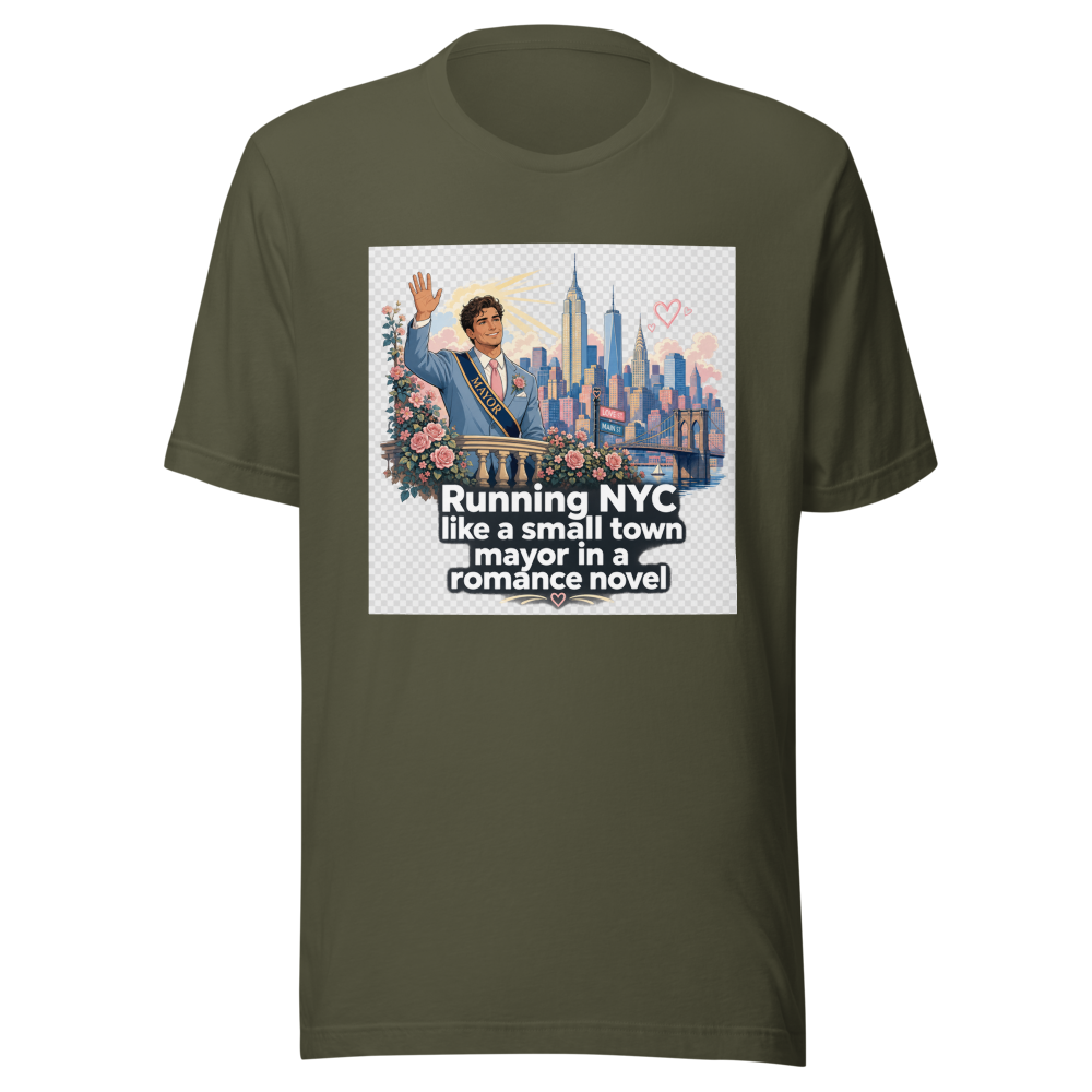 NYC Romance Novel Mayor Aesthetic T-Shirt - Image 10