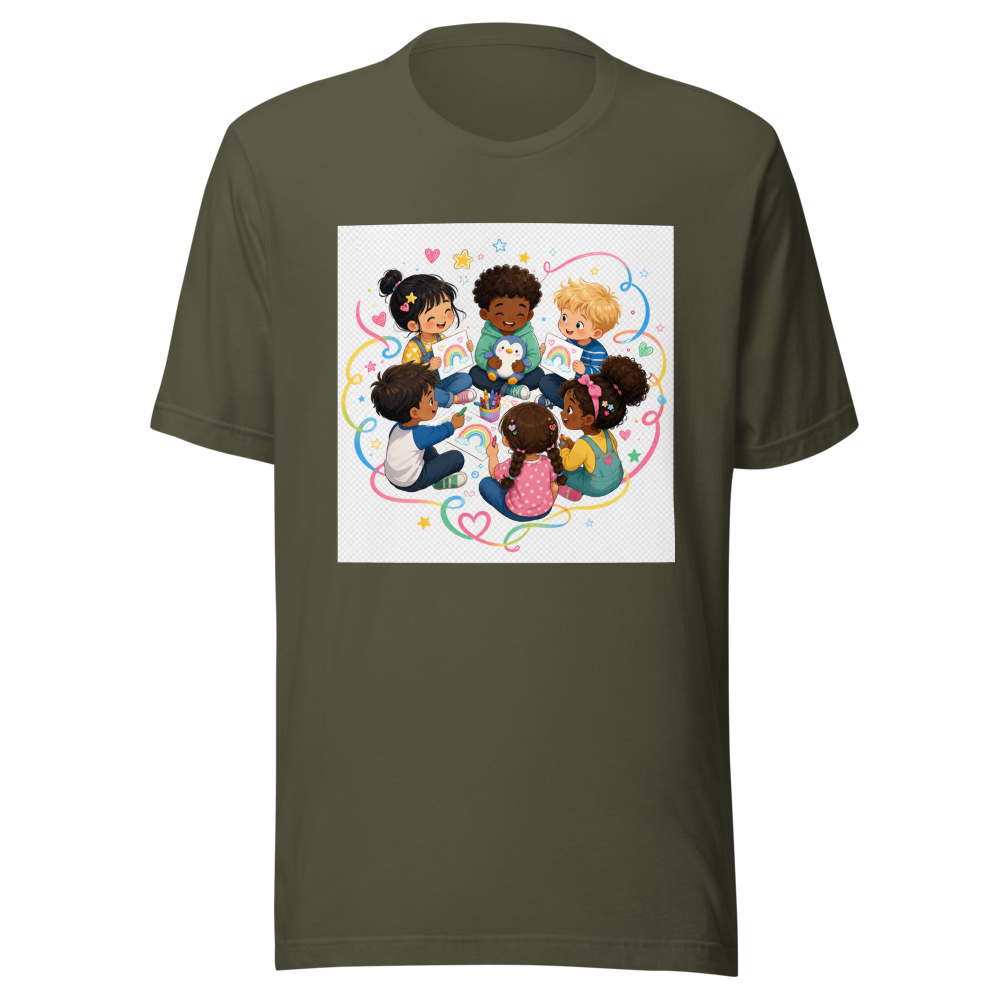 Kids Getting Along Painting Tee - Image 10