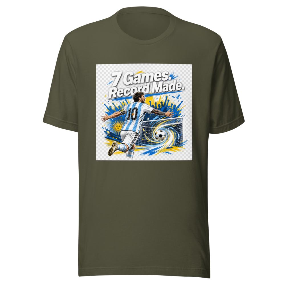 Messi's 7-Game World Cup Scoring Streak Record Tee - Image 10