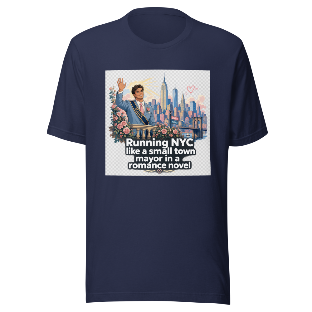 NYC Romance Novel Mayor Aesthetic T-Shirt - Image 4