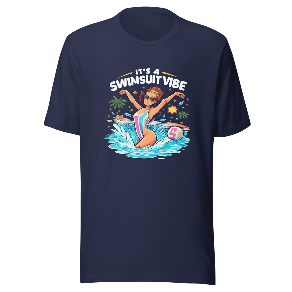 Stop Watching Porn Swimsuit Vibe Tee - Image 4