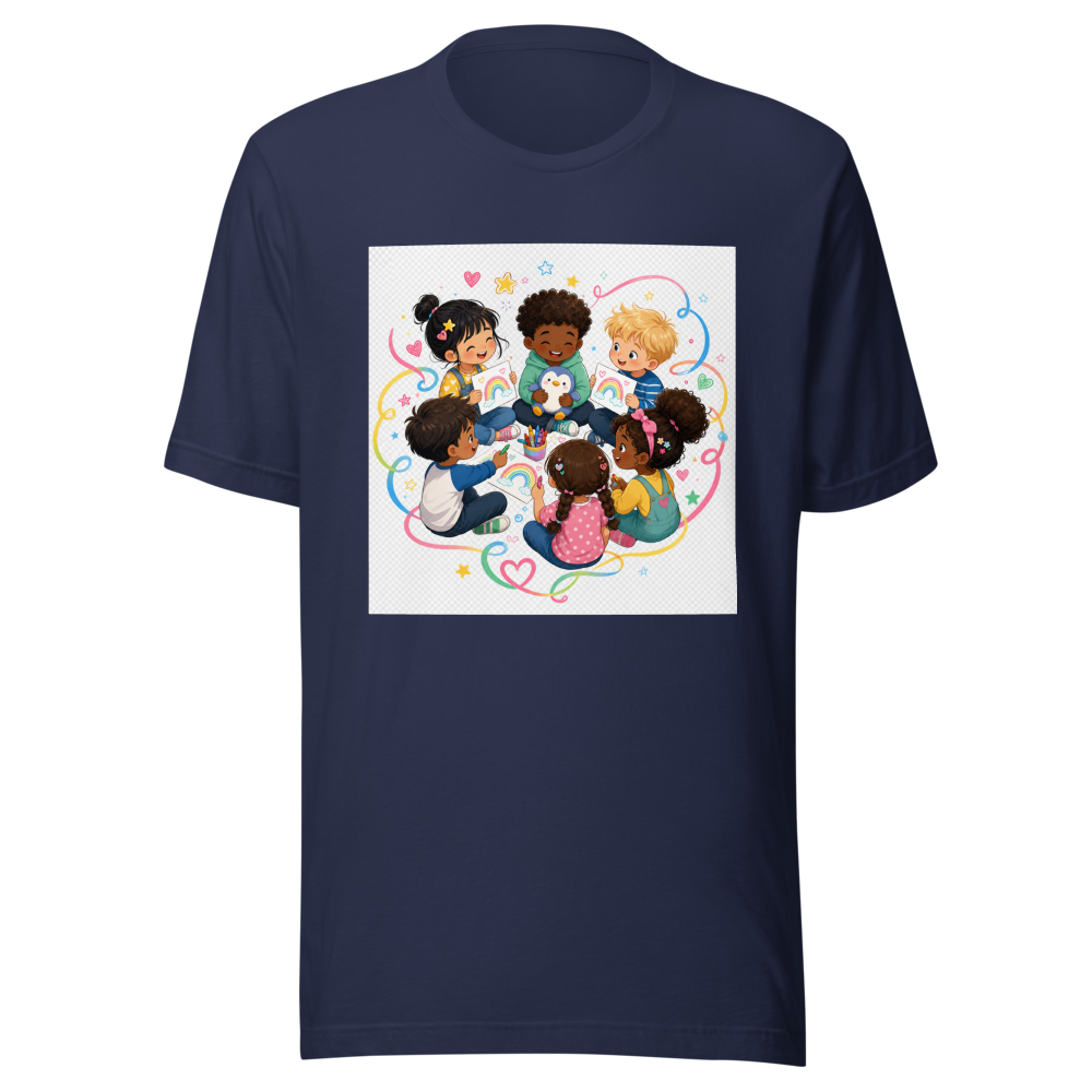 Kids Getting Along Painting Tee - Image 4