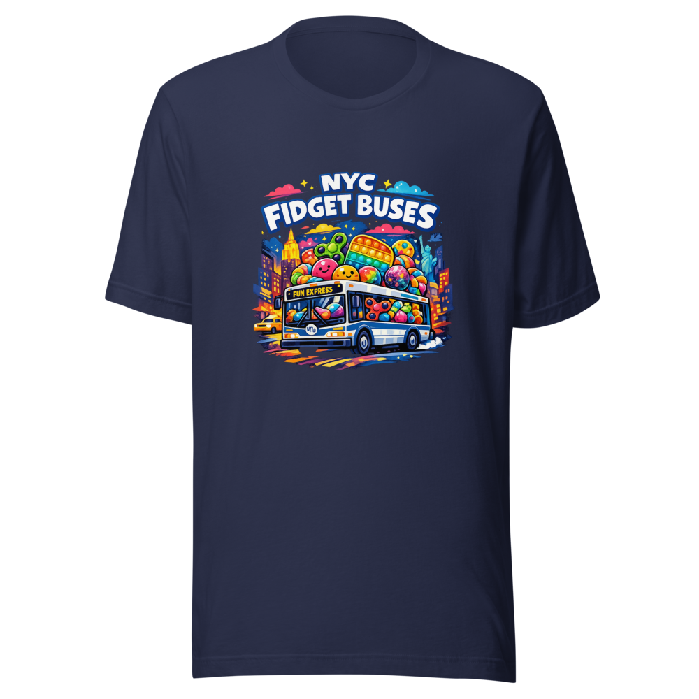 Fidget Buses NYC Viral Meme T-Shirt - Image 4