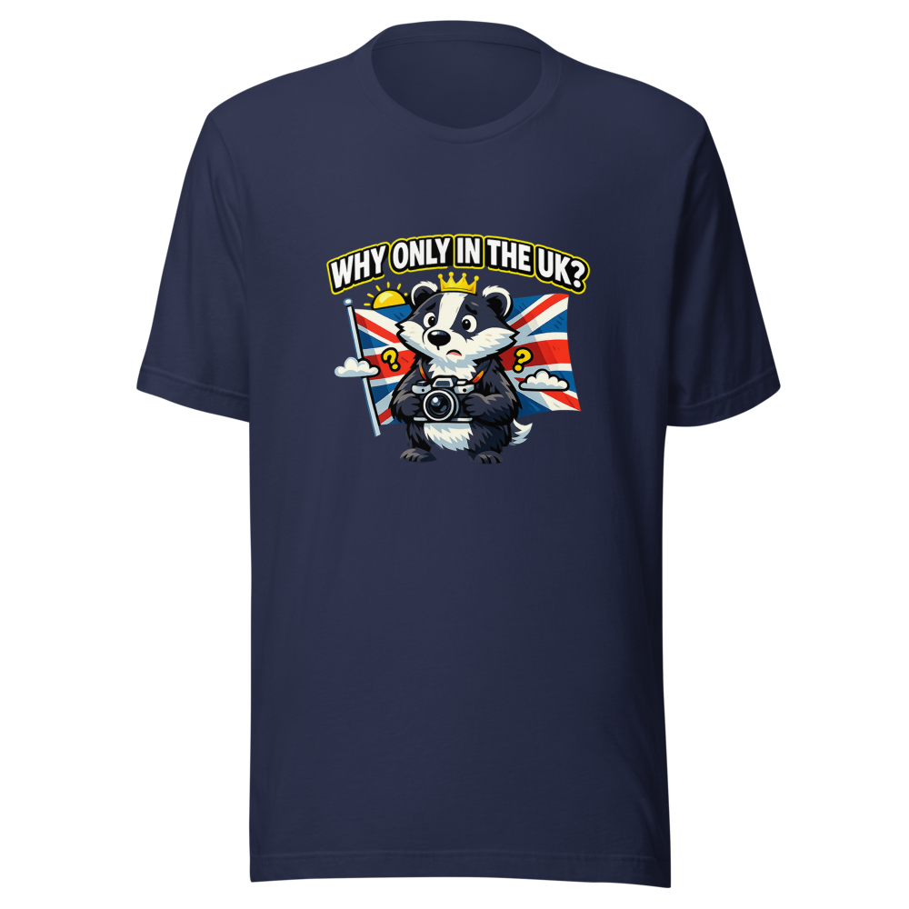 UK Photo Mystery Funny British Meme T-Shirt - Image 4