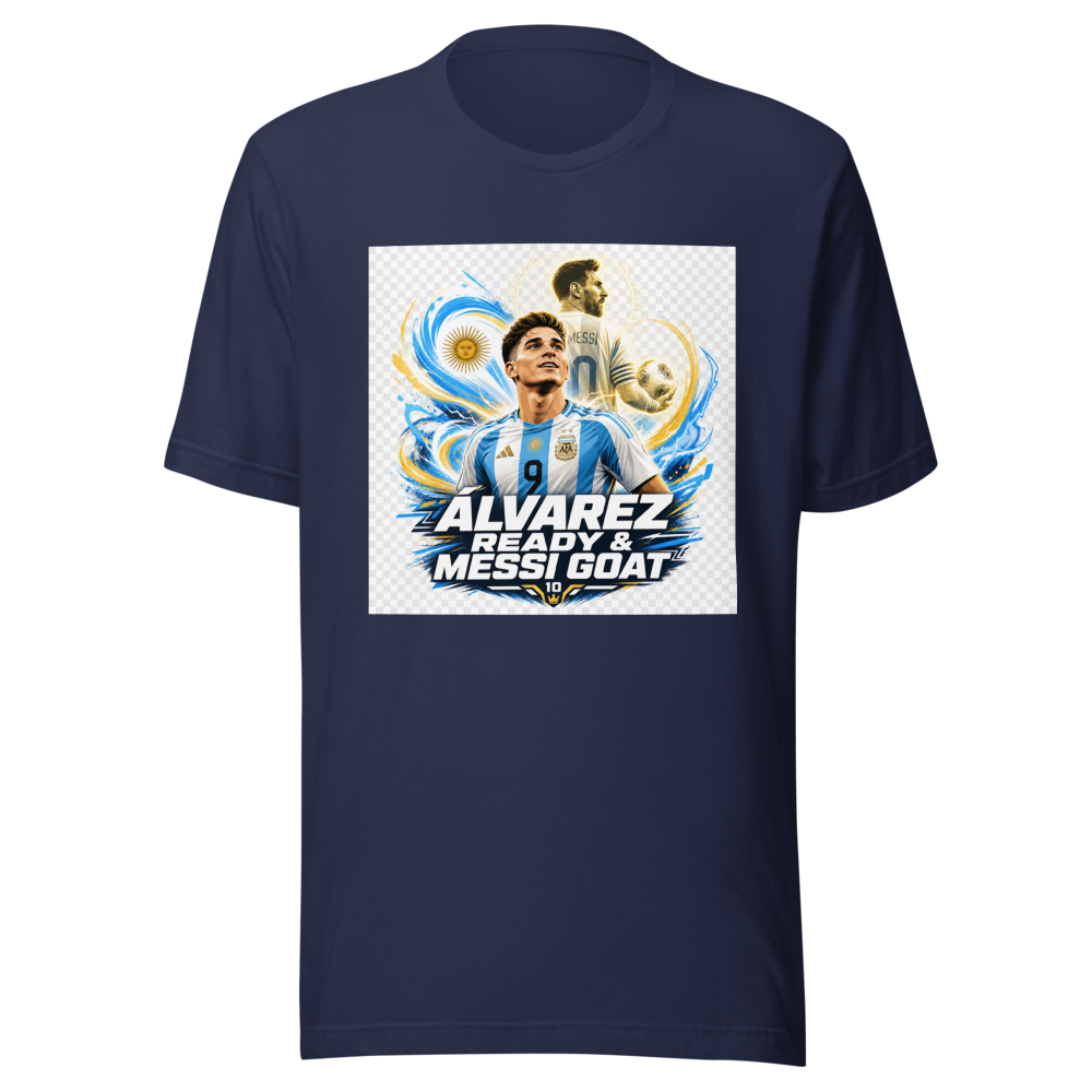 Julián Álvarez Ready & Messi GOAT Tee - Image 4
