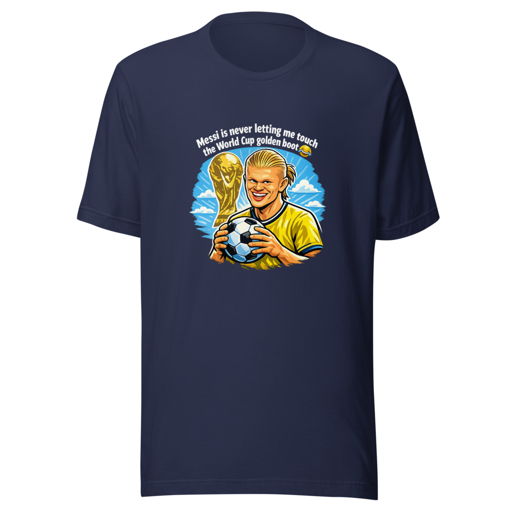 Haaland's Golden Boot Joke Tee - Image 4