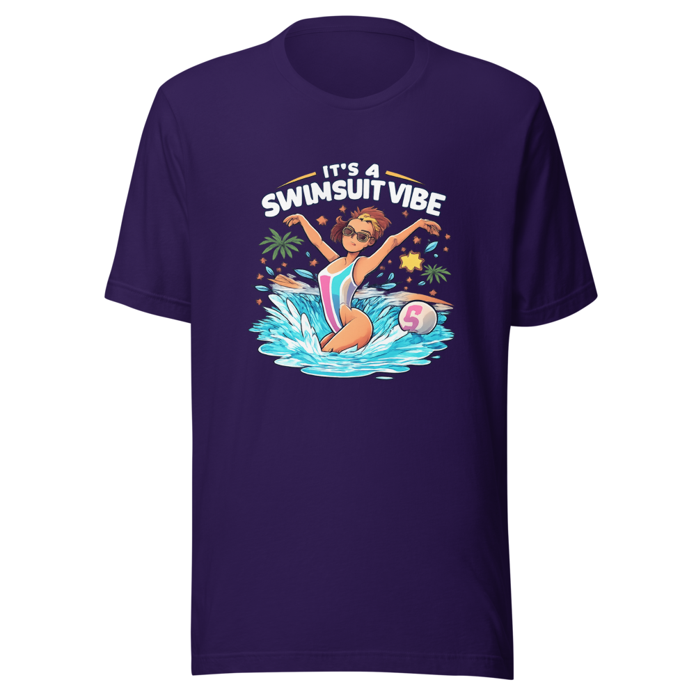 Stop Watching Porn Swimsuit Vibe Tee - Image 3
