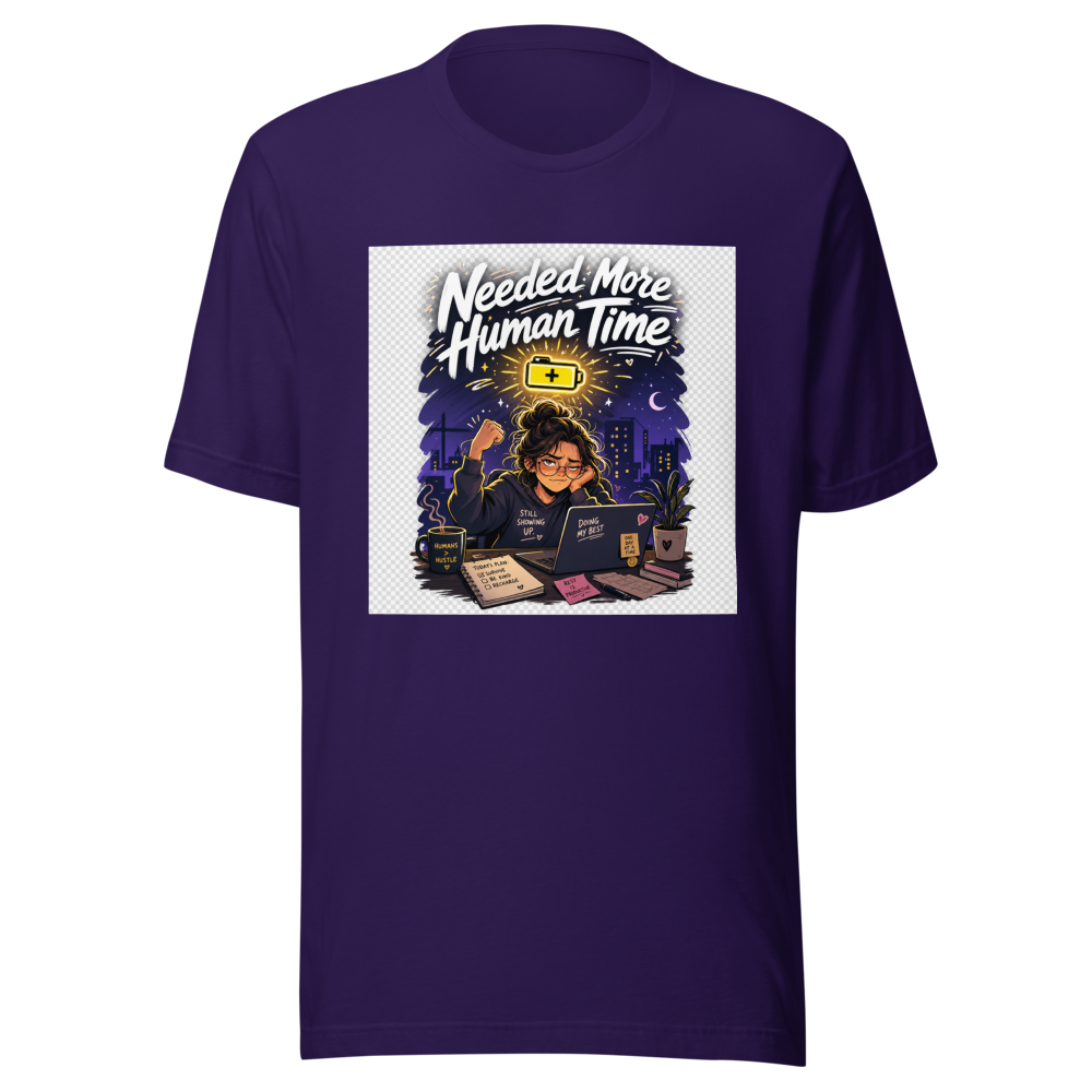 Human After Work Funny Quote T-Shirt - Image 3