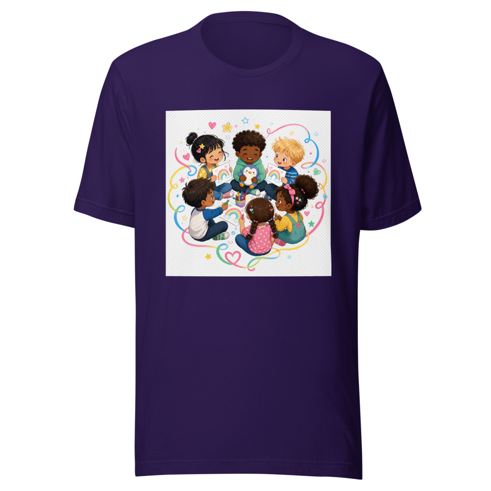 Kids Getting Along Painting Tee - Image 3