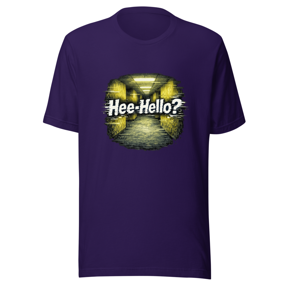 Backrooms Hee-Hello? Glitch T-Shirt - Image 3