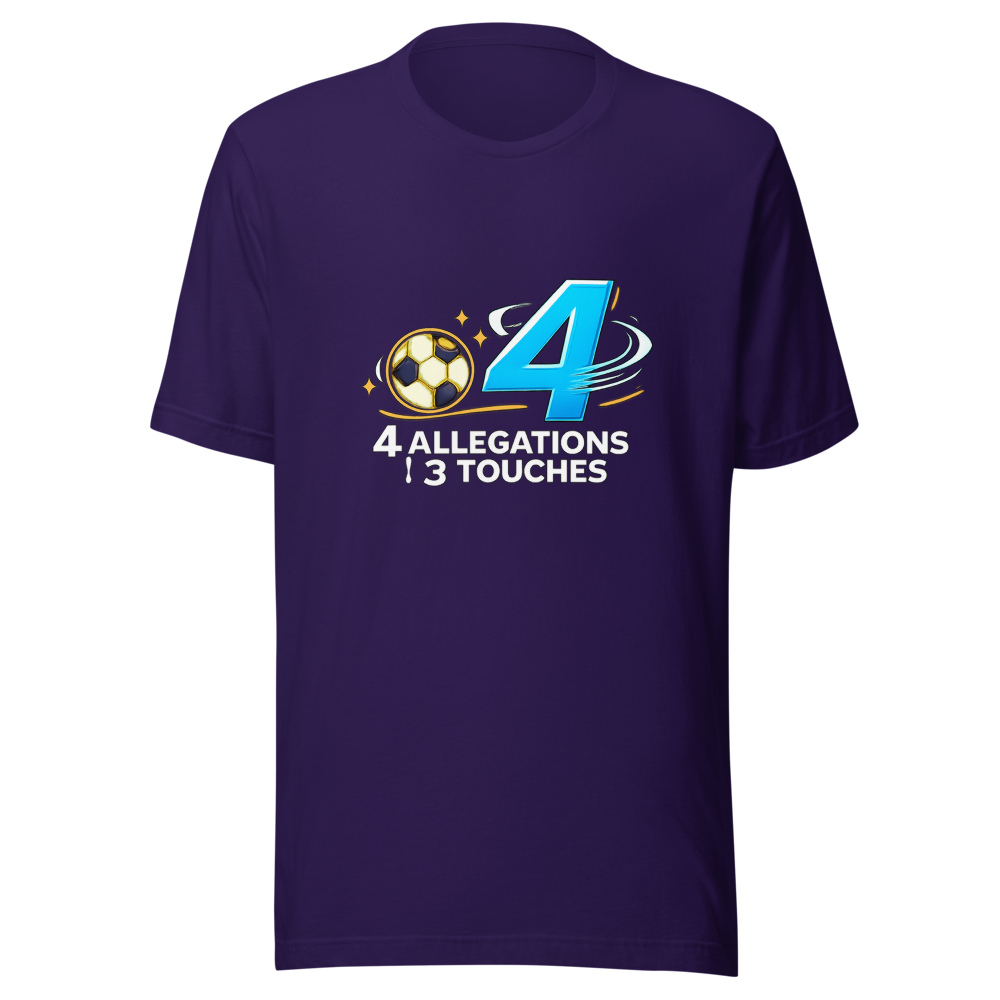Ronaldo 4 Allegations vs 3 Touches Tee - Image 3