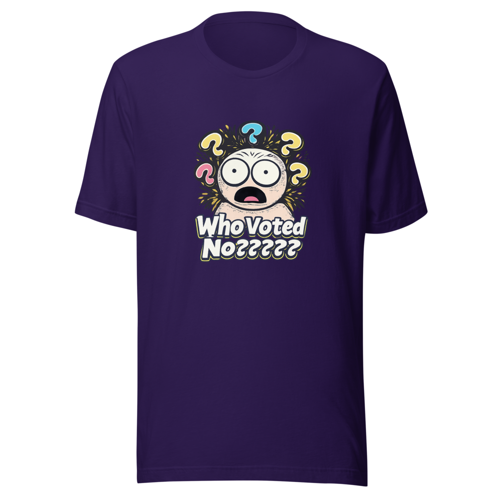 Who Voted No? Viral Meme T-Shirt - Image 3