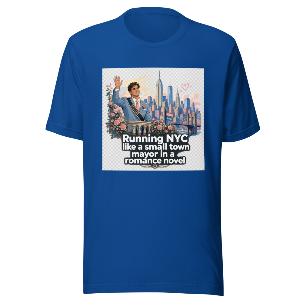 NYC Romance Novel Mayor Aesthetic T-Shirt - Image 8