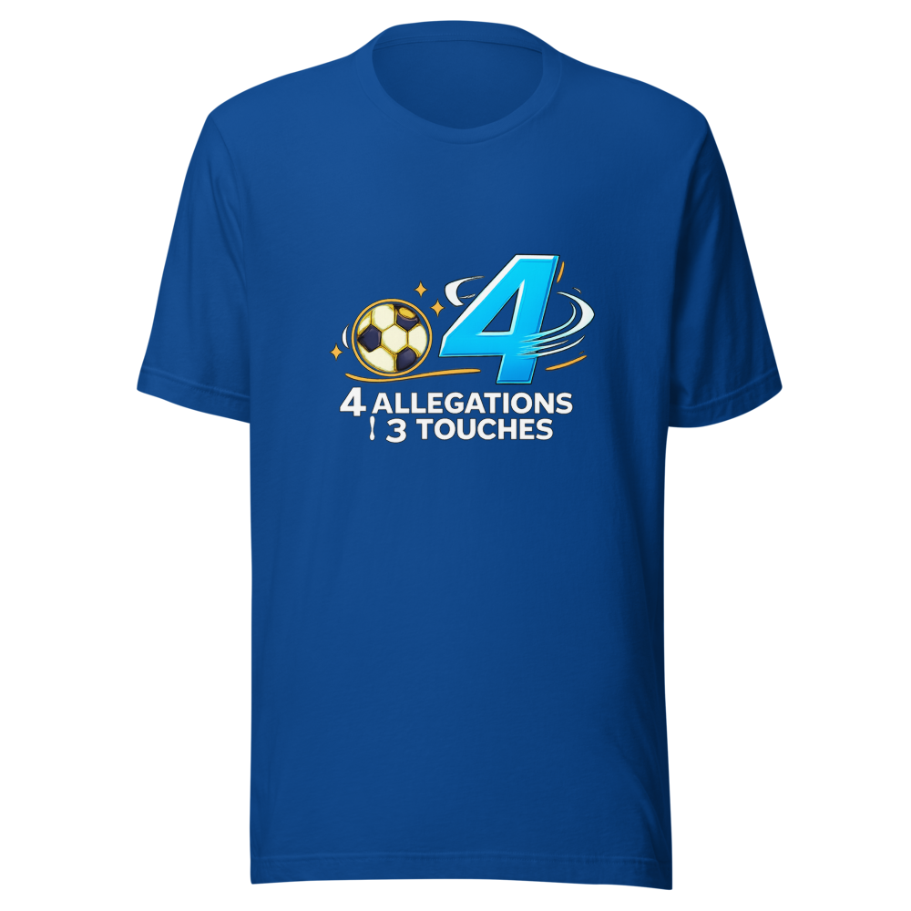 Ronaldo 4 Allegations vs 3 Touches Tee - Image 8