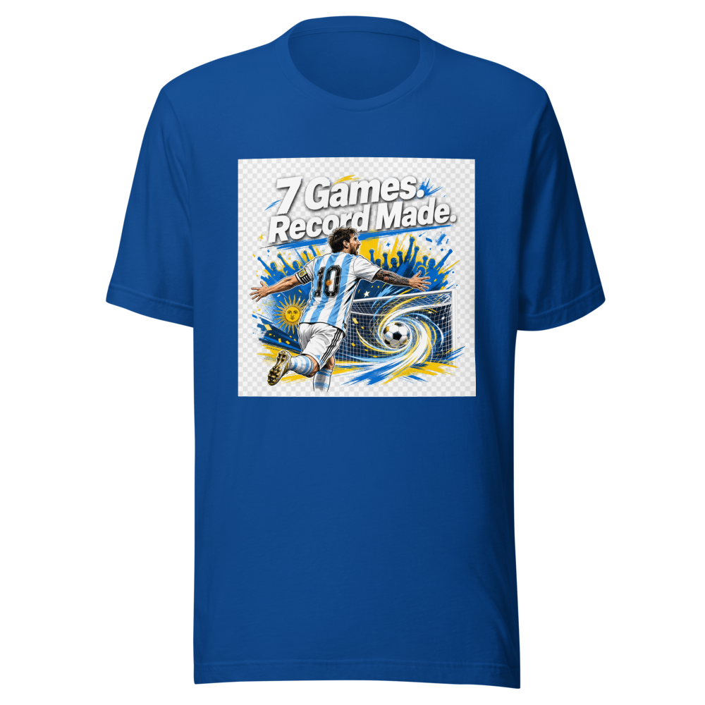Messi's 7-Game World Cup Scoring Streak Record Tee - Image 8