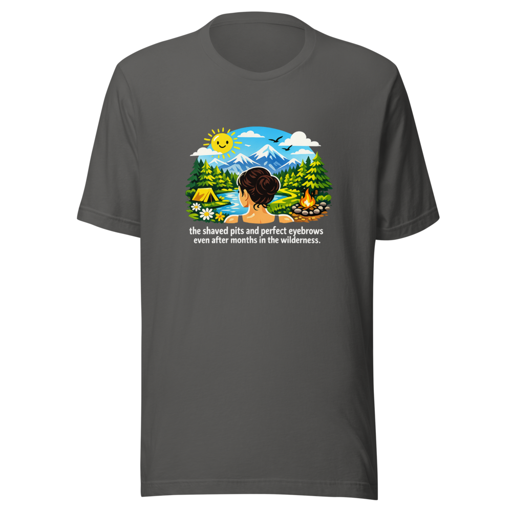 Wilderness Glow Up Shaved Pits Perfect Brows Tee - Image 11