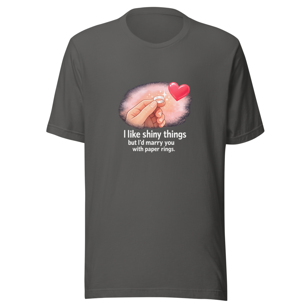 Paper Rings I'd Marry You T-Shirt - Image 11