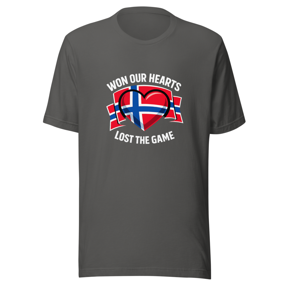 Lost The Game Won Hearts Norway Fan T-Shirt - Image 11