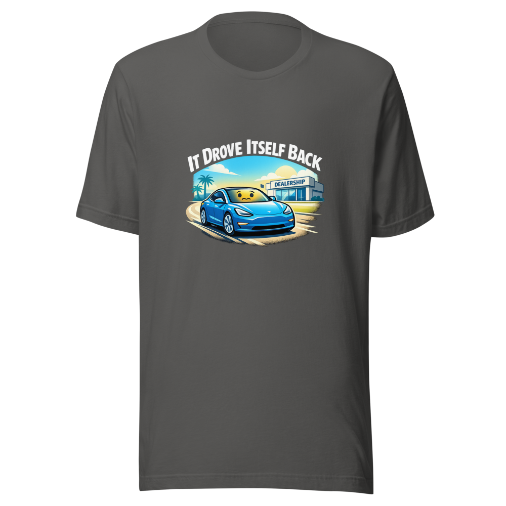 Tesla Auto-Return Funny Quote T-Shirt - Image 11