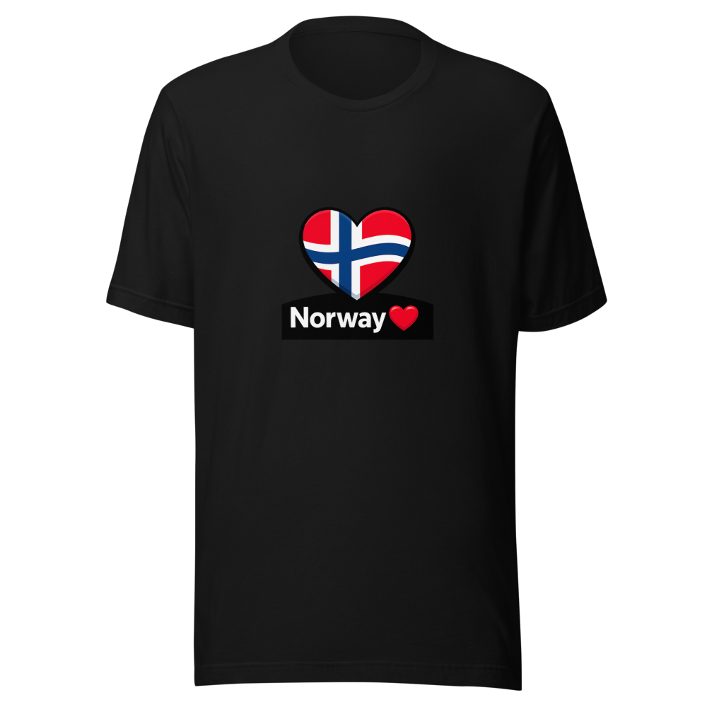 Norway's Pride Haaland Heart Flag T-Shirt - Image 2