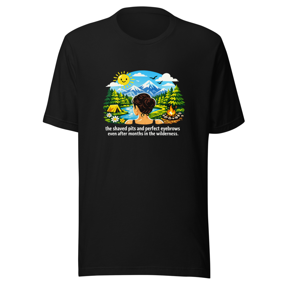 Wilderness Glow Up Shaved Pits Perfect Brows Tee - Image 2