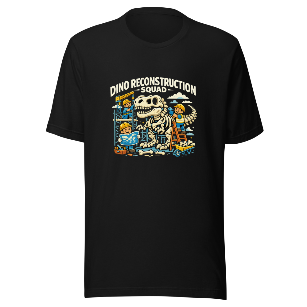 Dino Reconstruction Squad Retro T-Shirt - Image 2